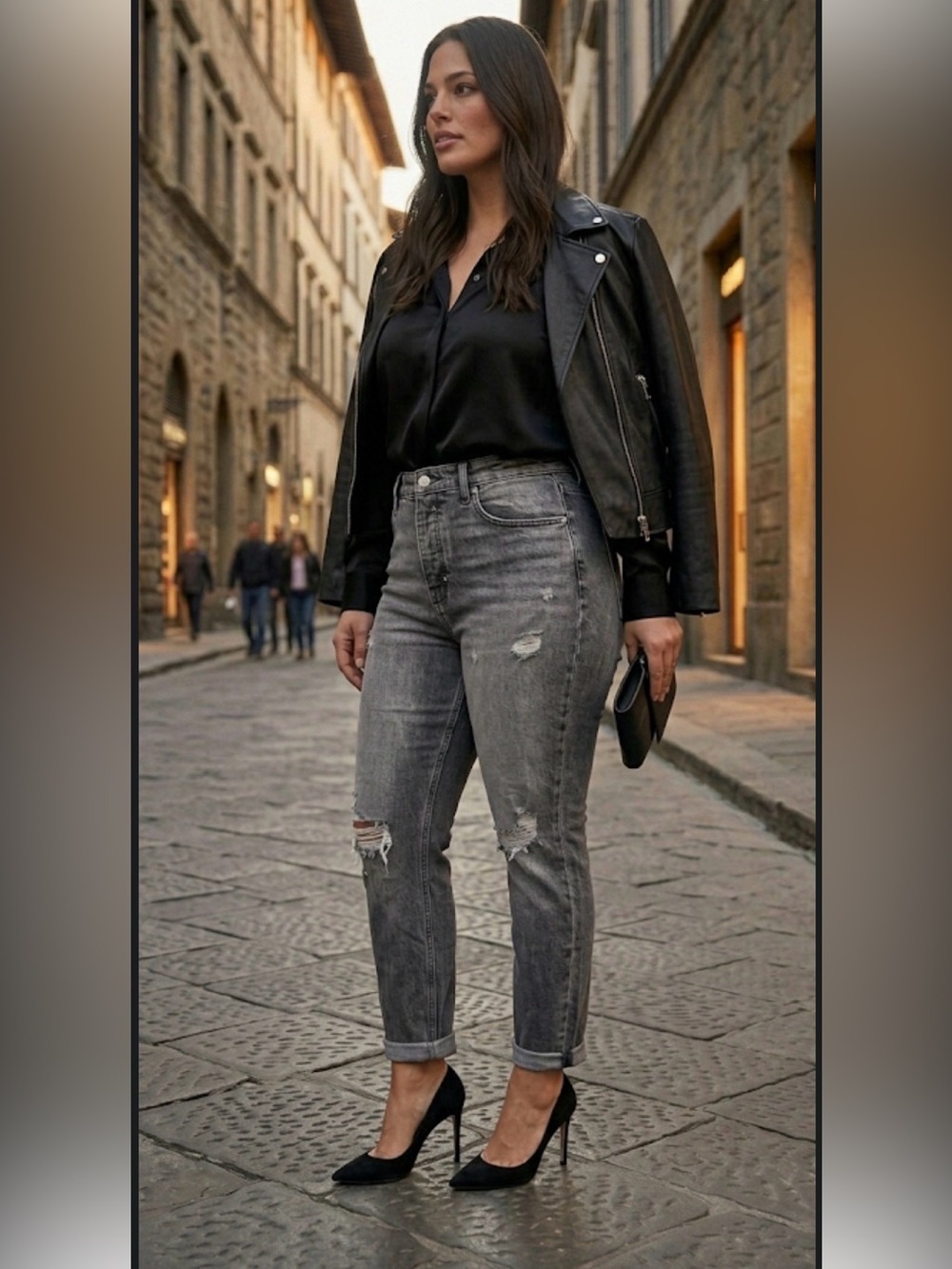 Good American GOOD GIRLFRIEND HIGH RISE
JEANS GG602BT BLACK163
Size 8/ 29